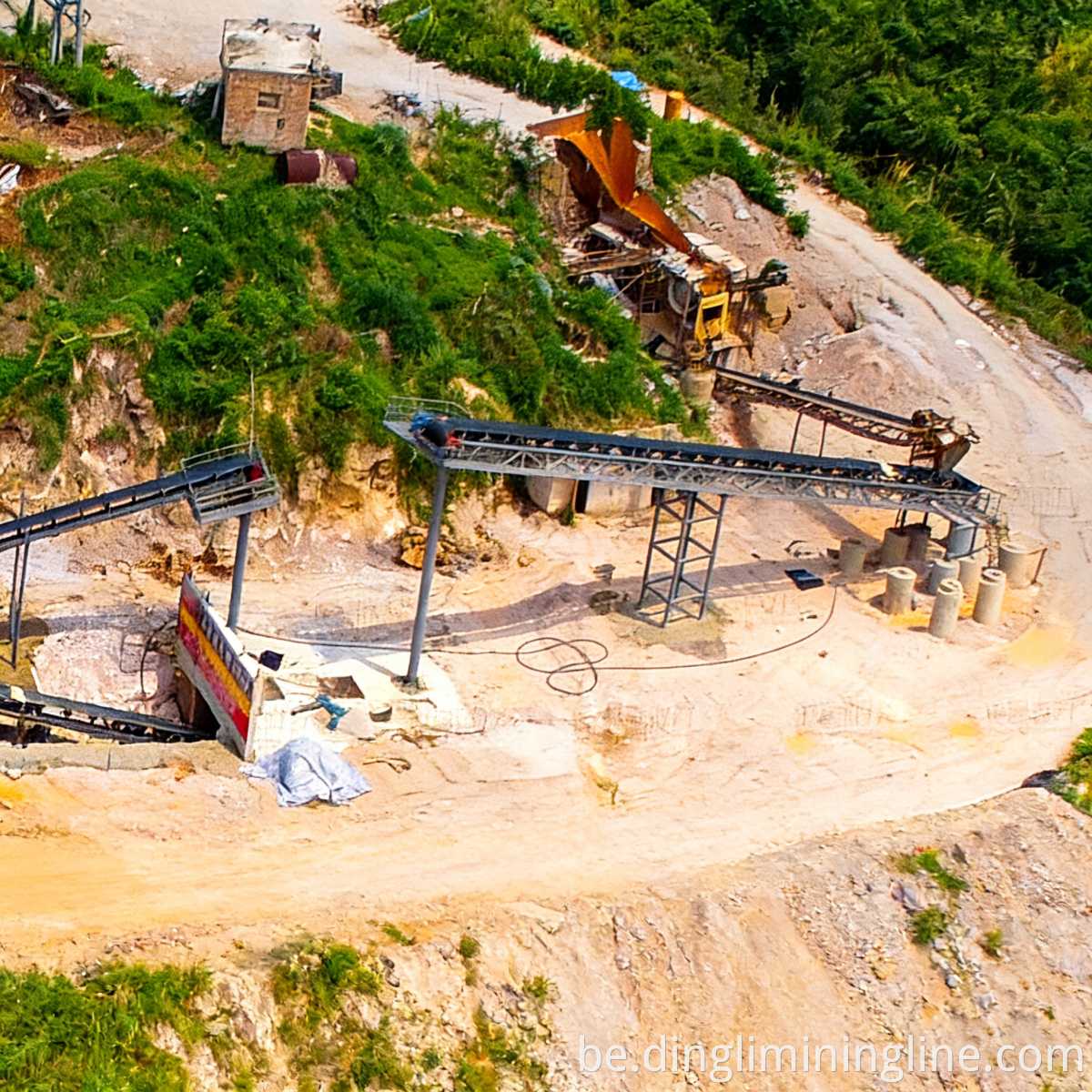 Лінія для вырабу пяску з запаўняльнікам магутнасцю 300 т/г 300 TPH Aggregate Sand Making Line